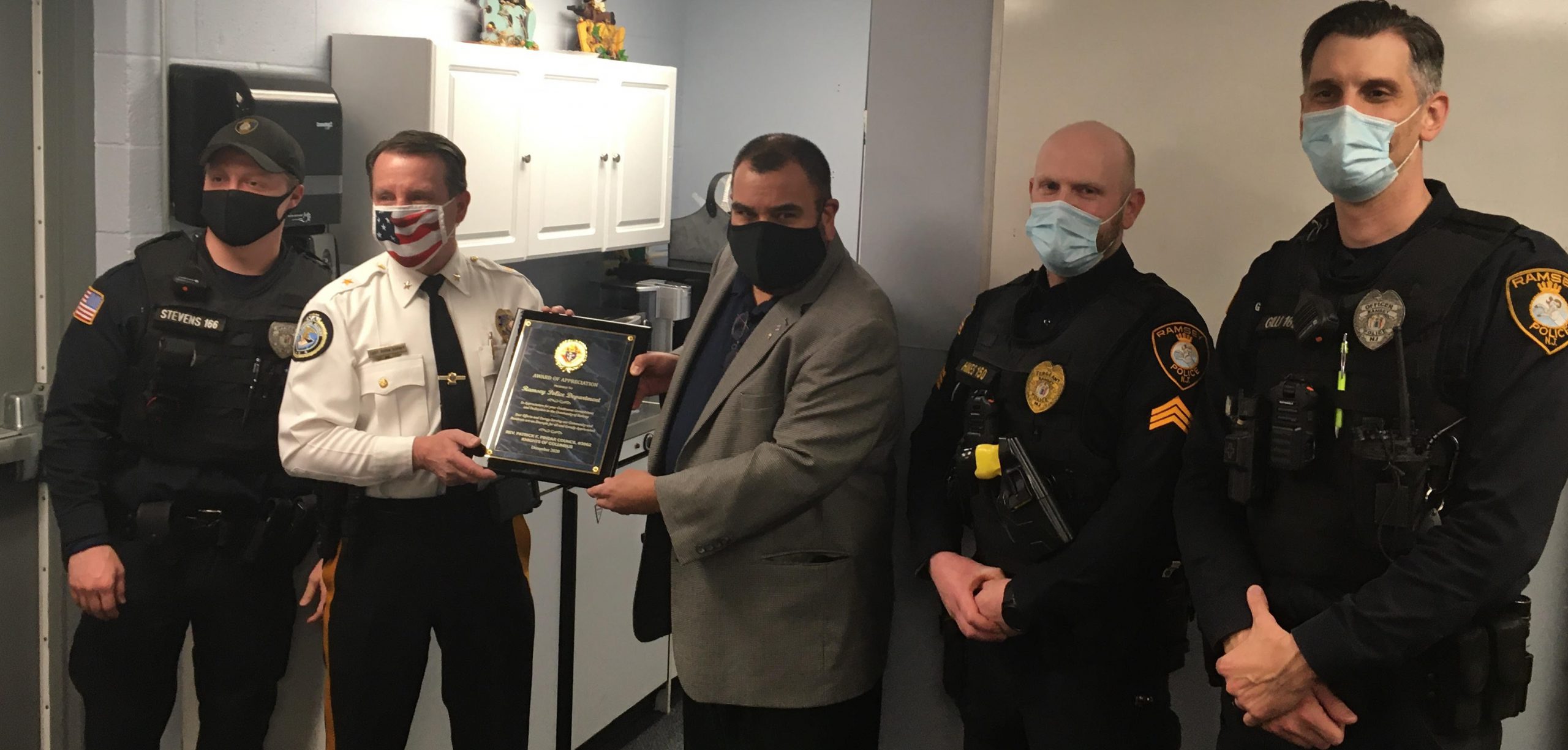 Ramsey Police Department Presented with a Plaque in Appreciation of